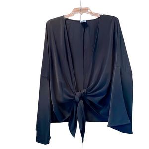 Black tie waist shawl/wrap